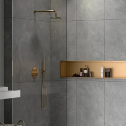 Swiss Aqua Technologies Aurum Niche de Douche à encastrer, Acier Inoxydable 304, 120x28x10cm, Cuivre brossé PVD (SATAURN12128BRG)