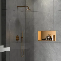 Swiss Aqua Technologies Aurum Niche de Douche à encastrer, Acier Inoxydable 304, 60x30x10cm, Cuivre brossé PVD (SATAURN6030BRG)