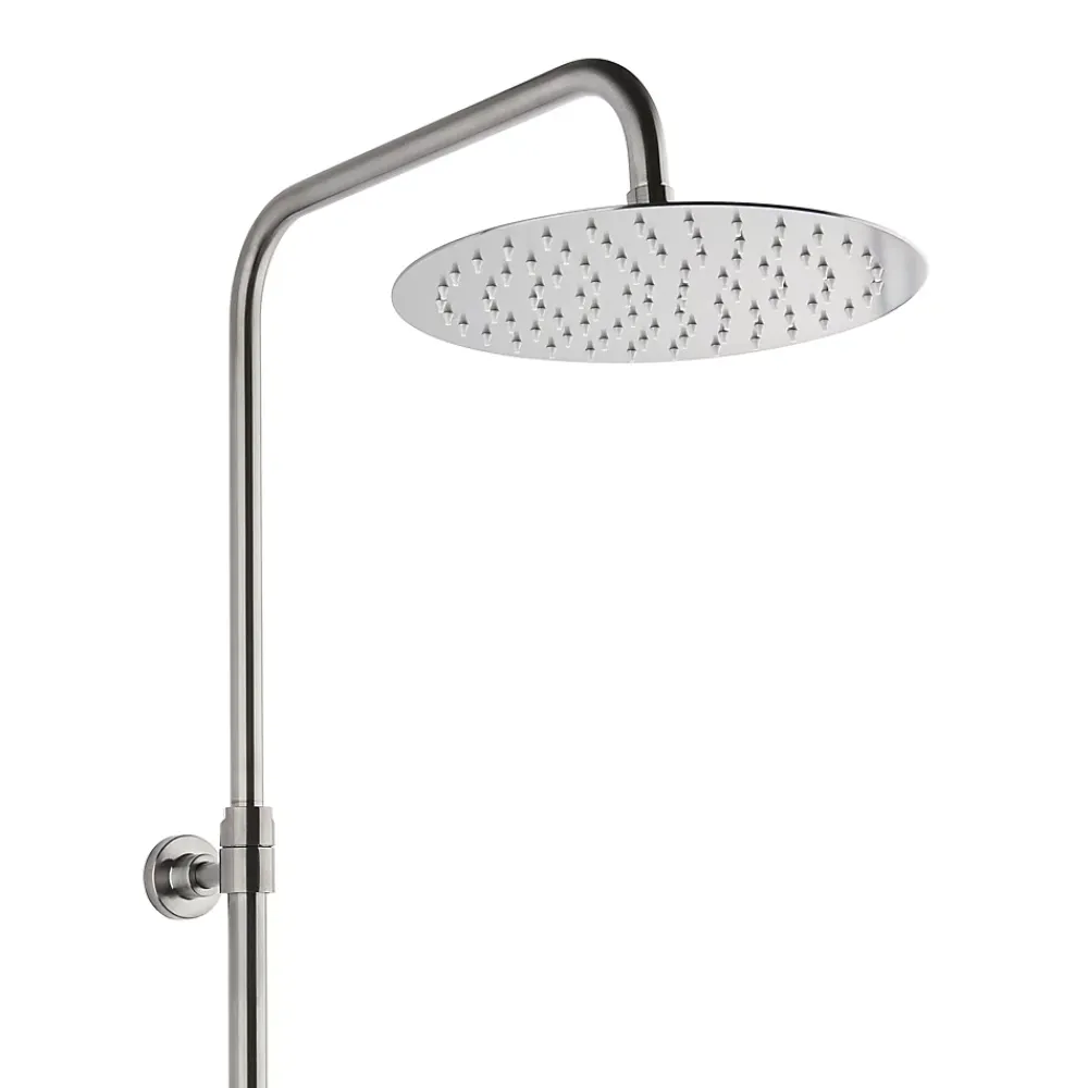 Swiss Aqua Technologies Aurum colonne de douche avec mitigeur thermostatique + douche de tête + douchette à main, métal brossé