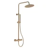Swiss Aqua Technologies Aurum colonne de douche avec mitigeur thermostatique + douchette 2 jets + douche de tête, or rose brossé