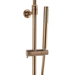 Swiss Aqua Technologies Aurum colonne de douche avec mitigeur thermostatique + douchette 2 jets + douche de tête, or rose brossé