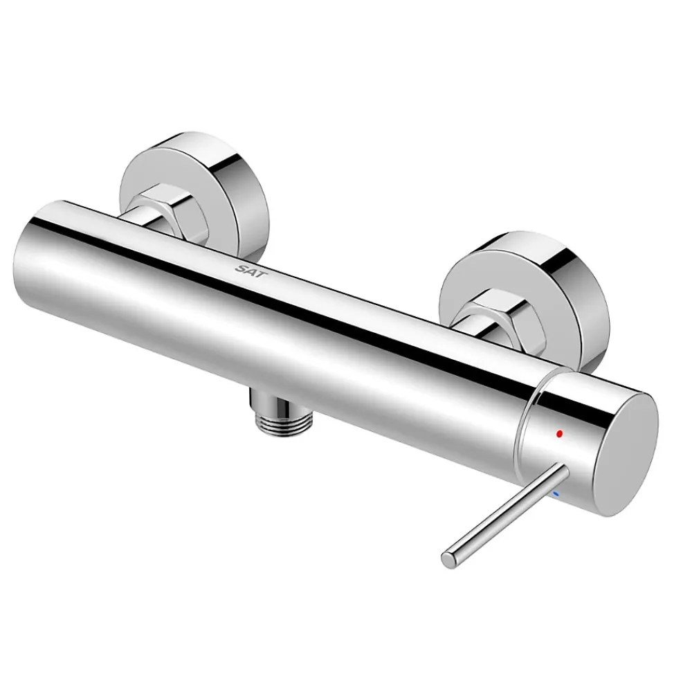 Swiss Aqua Technologies Aurum mitigeur de douche mural 150 mm à levier sans set de douche, chrome brillant (SATBAUR268CR)