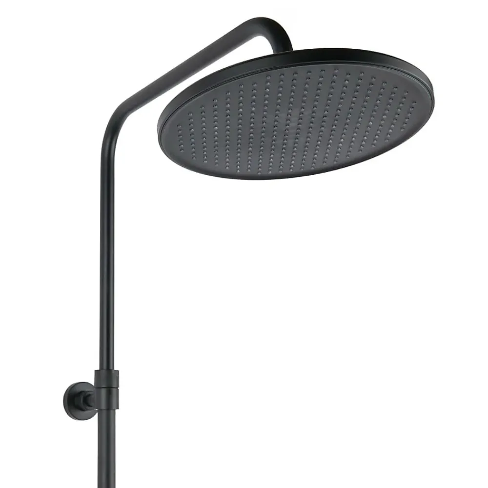 Swiss Aqua Technologies Aurum colonne de douche avec mitigeur thermostatique + douchette 3 jets + douche de tête, noir mat