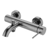 Robinet De Baignoire|Swiss Aqua Technologies Aurum mitigeur de baignoire mural 150 mm à levier sans set de douche, gun metal (SATBAUR222BGM)