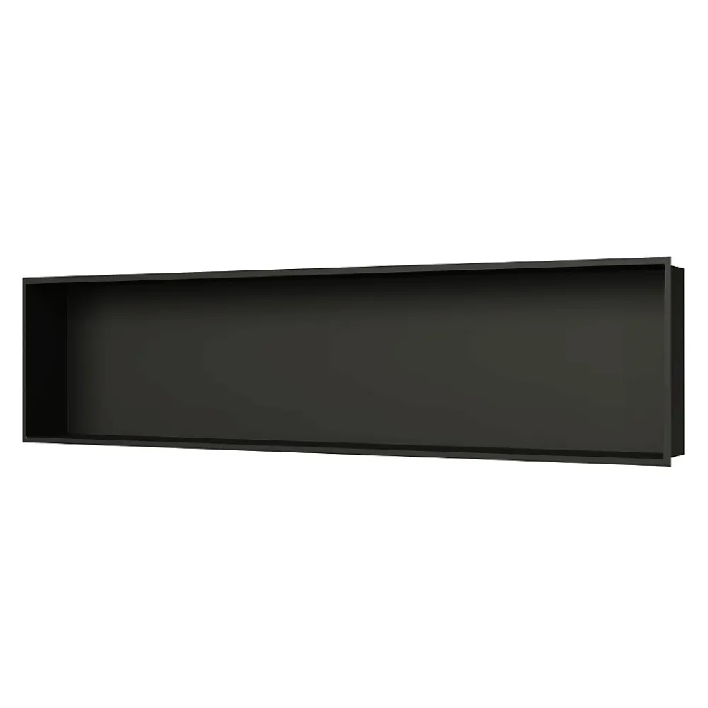 Etagère Salle De Bains|Swiss Aqua Technologies Aurum Niche de Douche à encastrer, Acier Inoxydable 304, 120x28x10cm, Noir mat (SATAURN12128MB)
