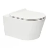 Wc Suspendu|Swiss Aqua Technologies Brevis WC suspendu sans bride, fixations invisibles + abattant ultra-fin, softclose (BrevisRimless)