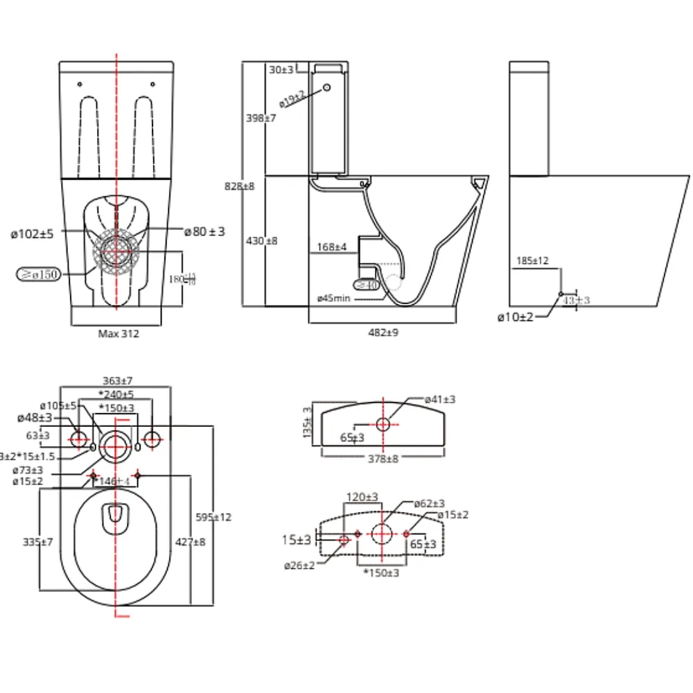 Wc À Poser|Grohe Swiss Aqua Technologies Brevis WC à poser sans bride + abattant softclose (SATBRE031RREXVP)