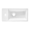 Swiss Aqua Technologies Brevis Lave-mains suspendu avec trou pour robinetterie à gauche, 40,5x20,5x10,5cm (SATBRE4020SL)