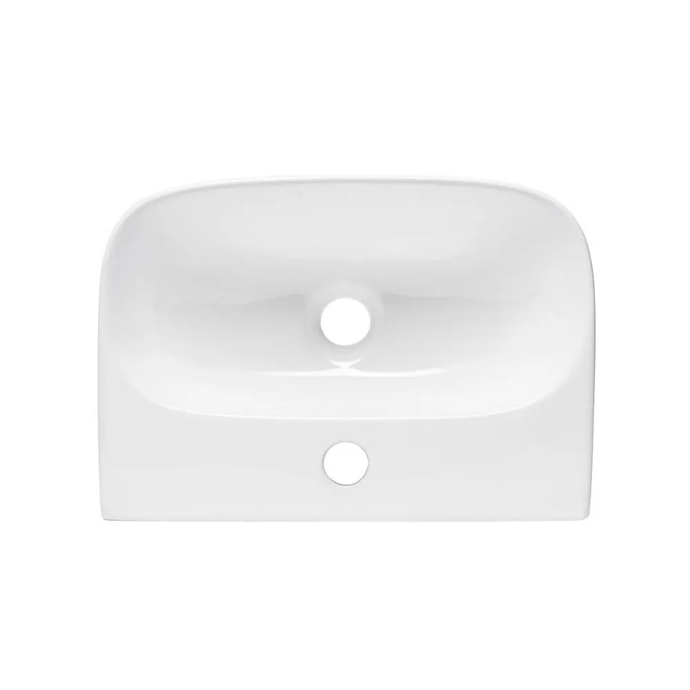 Swiss Aqua Technologies Brevis Lavabo suspendu avec trou pour robinetterie, 43x30x13cm (SATBRE4330R)