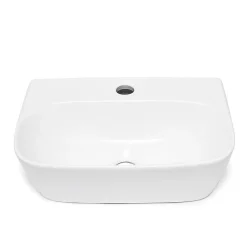 Swiss Aqua Technologies Brevis Lavabo suspendu avec trou pour robinetterie, 43x30x13cm (SATBRE4330R)