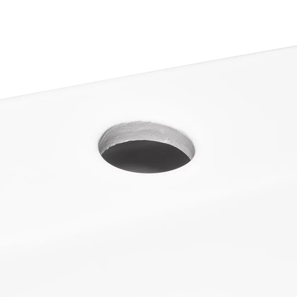 Swiss Aqua Technologies Brevis Lavabo suspendu avec trou pour robinetterie, 43x30x13cm (SATBRE4330R)