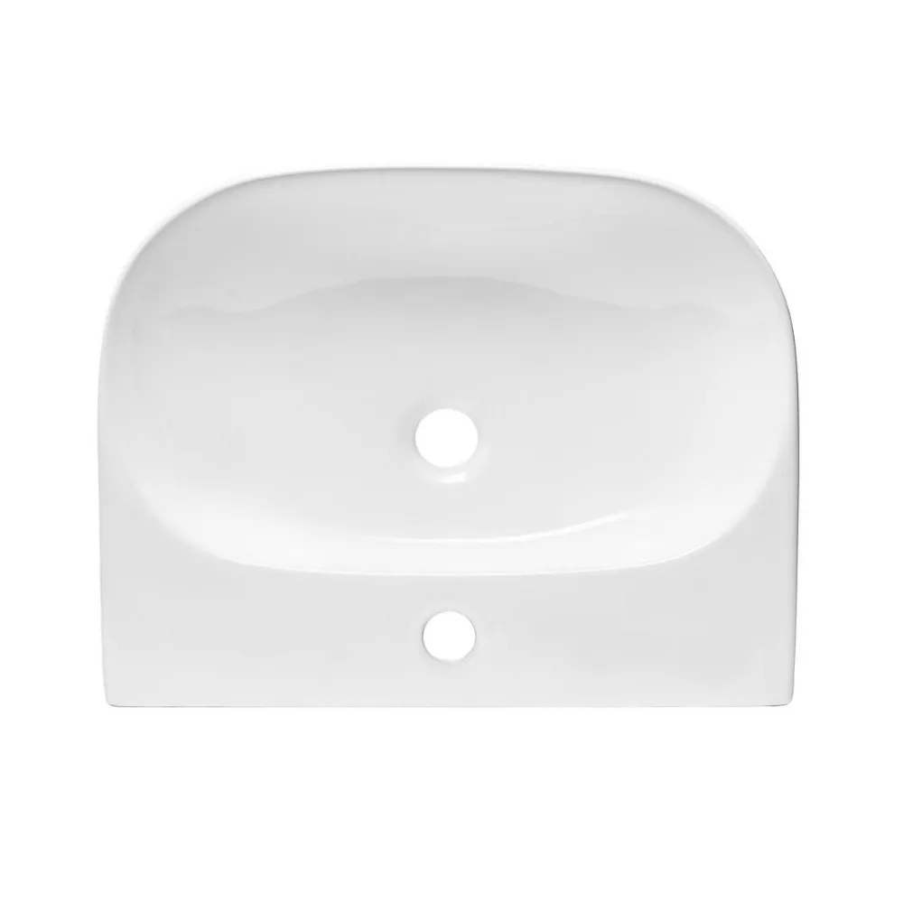 Swiss Aqua Technologies Brevis Lavabo suspendu avec trou pour robinetterie, 50x38,5x12cm (SATBRE5038R)