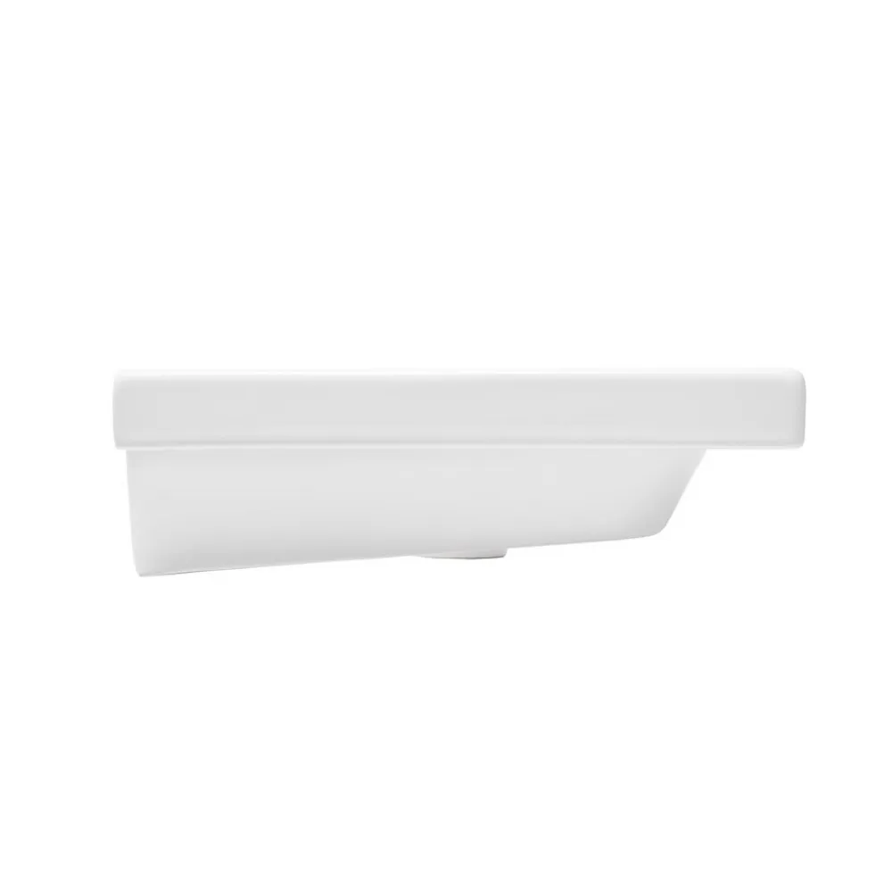 Swiss Aqua Technologies Brevis Lavabo suspendu avec trou pour robinetterie au milieu, 60x45x14cm (SATBRE6045S)