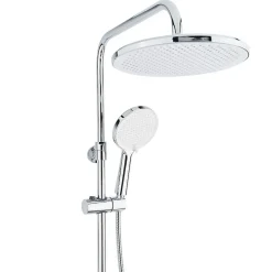 Colonne De Douche Hydromassante|Swiss Aqua Technologies Colonne de douche XXL 250 avec mitigeur thermostatique, Douchette 3 jets, chrome (SATSSTKE)
