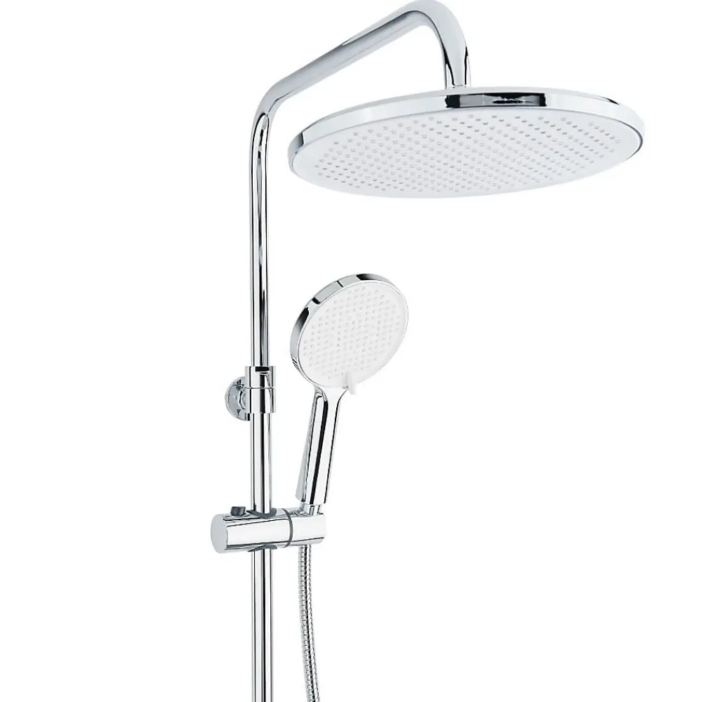 Colonne De Douche Hydromassante|Swiss Aqua Technologies Colonne de douche XXL 250 avec mitigeur thermostatique, Douchette 3 jets, chrome (SATSSTKE)