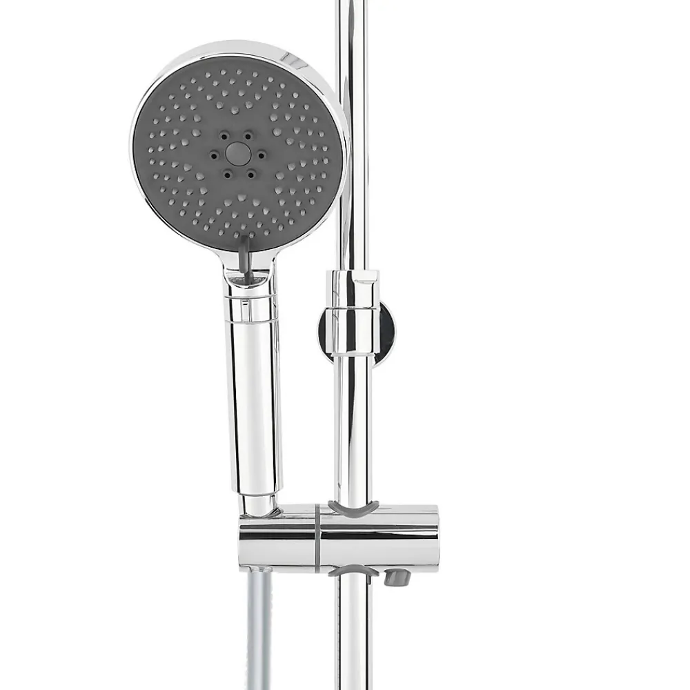 Colonne De Douche Hydromassante|Swiss Aqua Technologies Colonne de douche XXL 240 avec mitigeur thermostatique, Douchette 3 jets, Chrome (SATSSTK)
