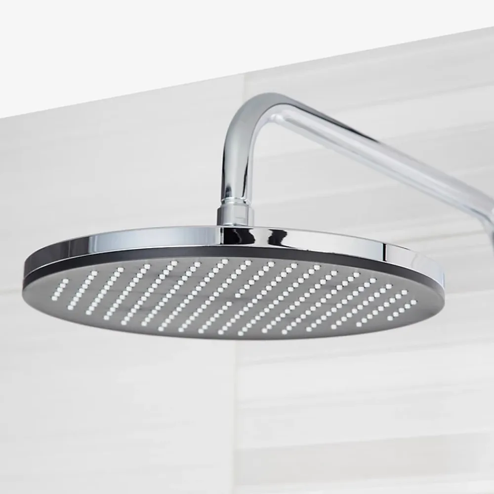 Colonne De Douche Thermostatique|Swiss Aqua Technologies Colonne de douche avec douchette 3 jets, Mitigeur thermostatique, Barre réglable en hauteur, Noir/Chrome
