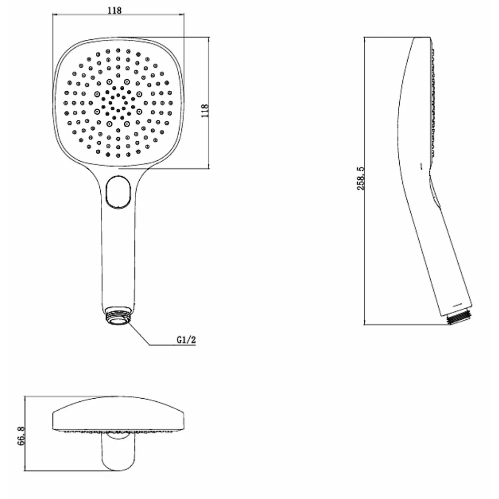 Pommeau De Douche, Flexible Et Barre De Douche|Swiss Aqua Technologies Douchette à main 3 jets, blanc/chrome (SATBSRS61)