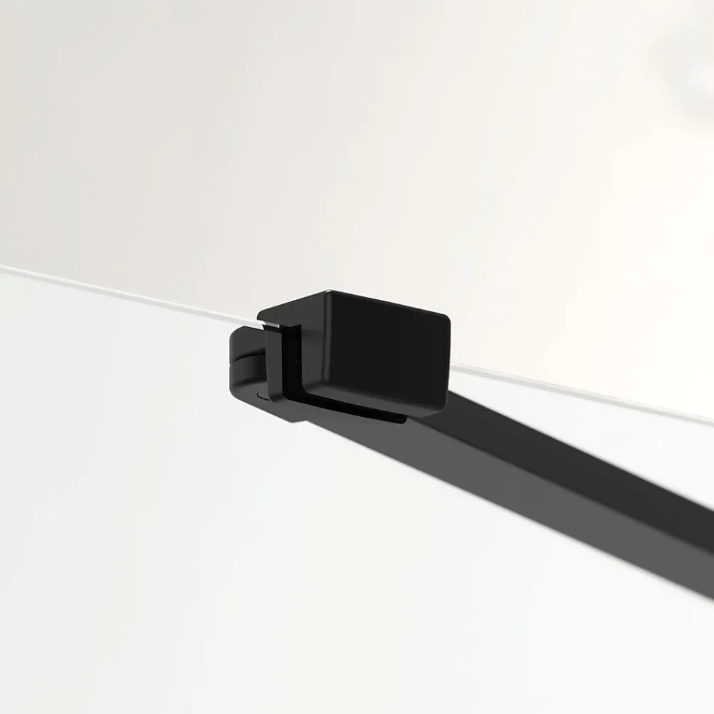 Paroi De Douche|Swiss Aqua Technologies Fusion ensemble porte pivotante /paroi 100x80cm anticalcaire avec profilés noir mat (SATFUD100S80C)