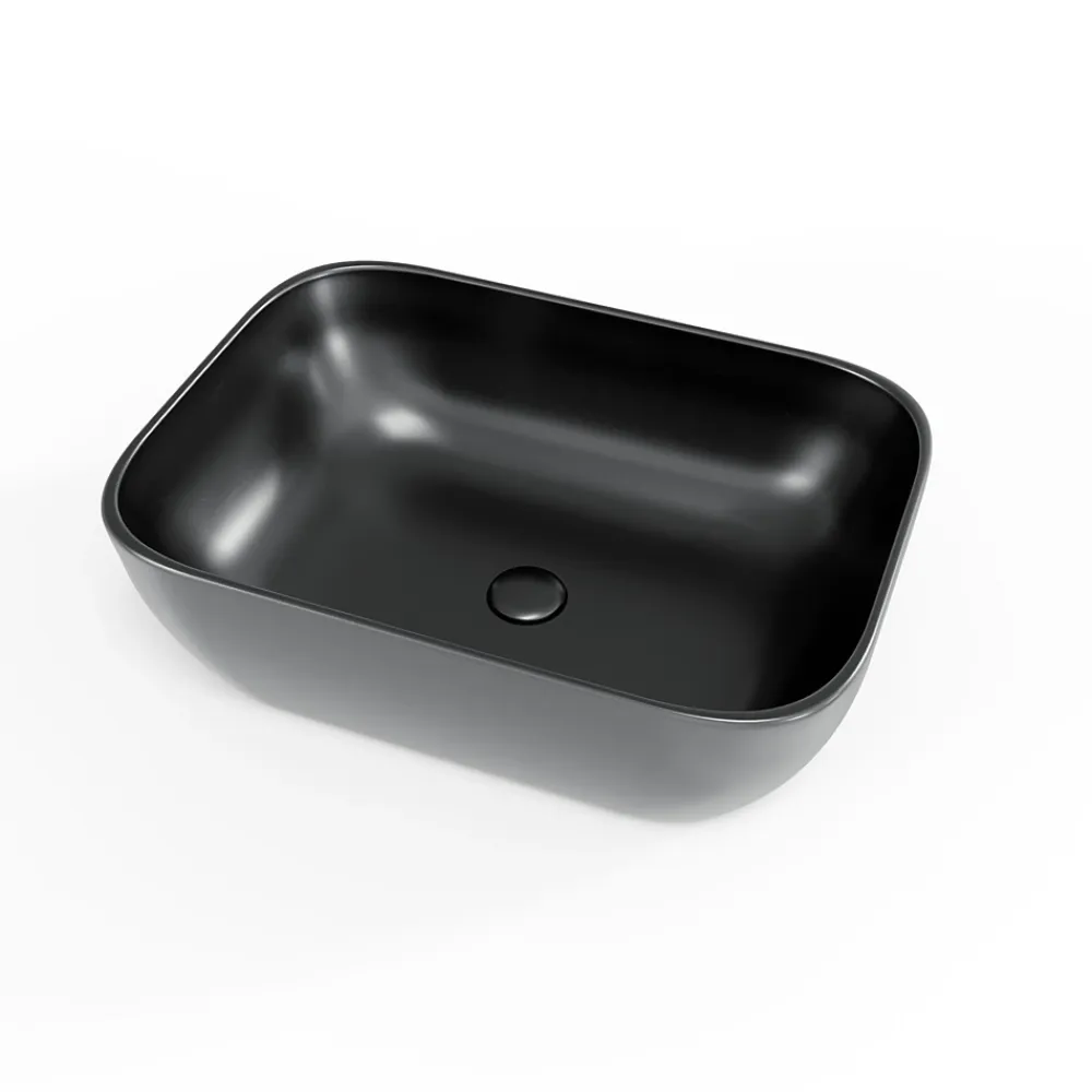 Vasque À Poser|Swiss Aqua Technologies Infinitio Vasque à poser 45,5x32,5 cm, sans trop-plein, Noir mat (SATINF4532BKM)