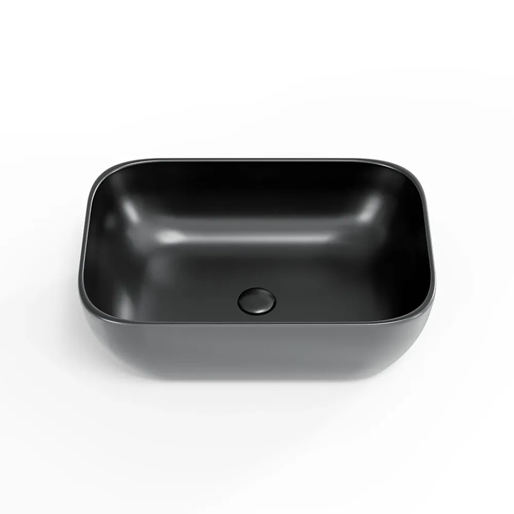 Vasque À Poser|Swiss Aqua Technologies Infinitio Vasque à poser 45,5x32,5 cm, sans trop-plein, Noir mat (SATINF4532BKM)