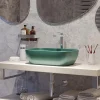Swiss Aqua Technologies Infinitio Vasque à poser 45,5 x 32,5 x 13,5 cm, sans trop-plein, Vert foncé mat (SATINF4532DGEM)