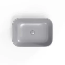 Vasque À Poser|Swiss Aqua Technologies Infinitio Vasque à poser 45,5 x 32,5 x 13,5 cm, sans trop-plein, Gris mat (SATINF4532LGRM)