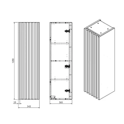 Swiss Aqua Technologies Meuble de salle de bain haut SAT Delano chêne mat (DELANOV35DD)