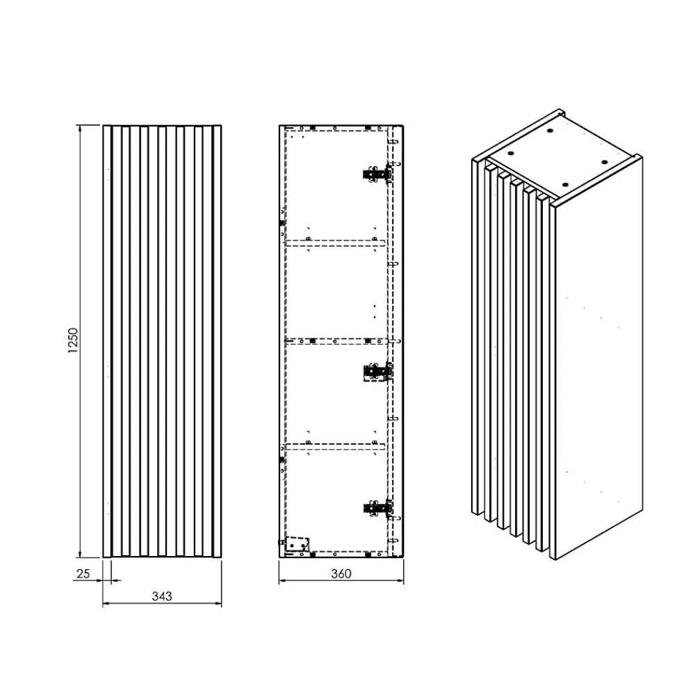 Swiss Aqua Technologies Meuble de salle de bain haut SAT Delano chêne mat (DELANOV35DD)