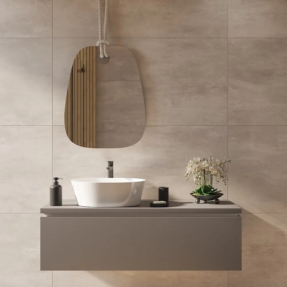 Swiss Aqua Technologies Miroir mural asymétrique sur corde 56x71cm, transparent (SATZLAN6071)