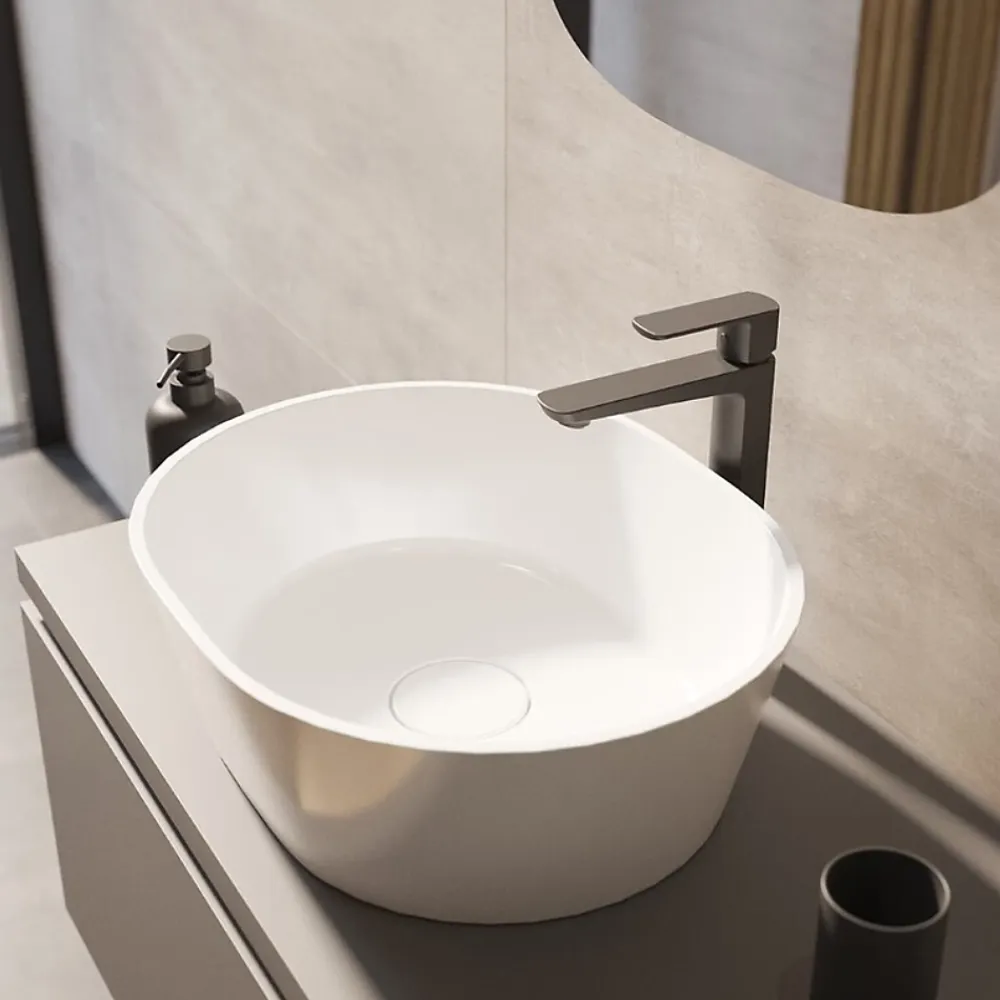 Swiss Aqua Technologies Miroir mural asymétrique sur corde 56x71cm, transparent (SATZLAN6071)