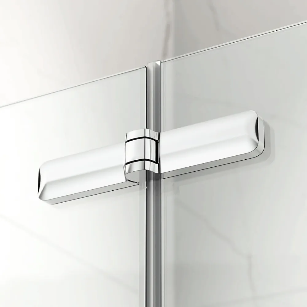 Swiss Aqua Technologies SK Porte de douche 100x196cm pliante anticalcaire avec profilé chrome brillant (SATSK100NIKA)