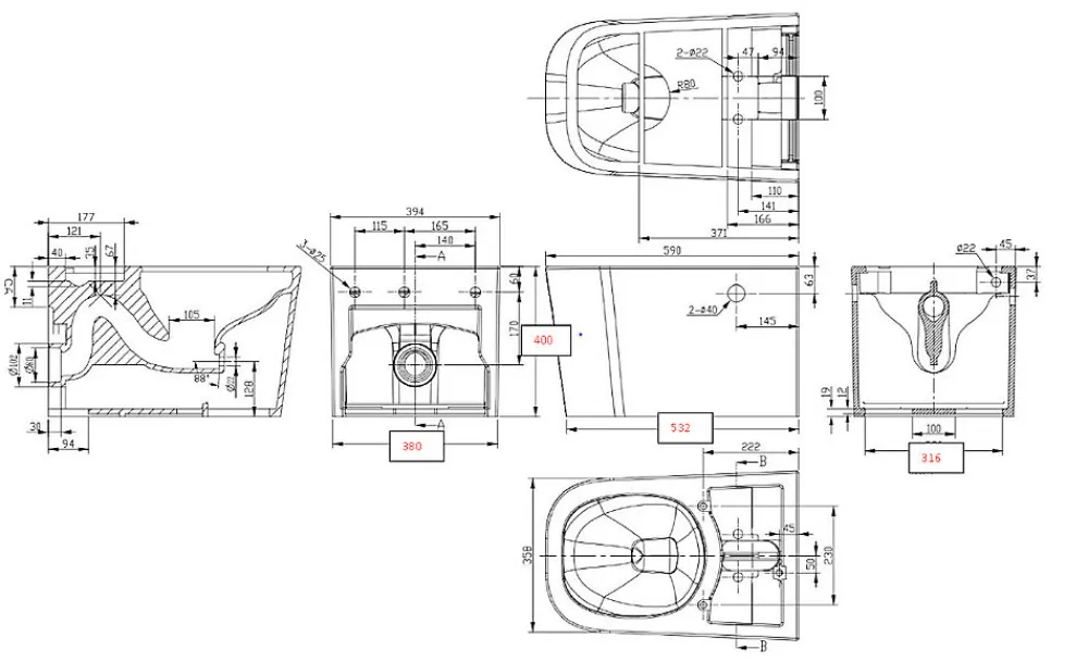 Wc À Poser|Swiss Aqua Technologies Ultimax WC hybride avec réservoir intégré et abattant frein de chute (SATOFSHFS3)