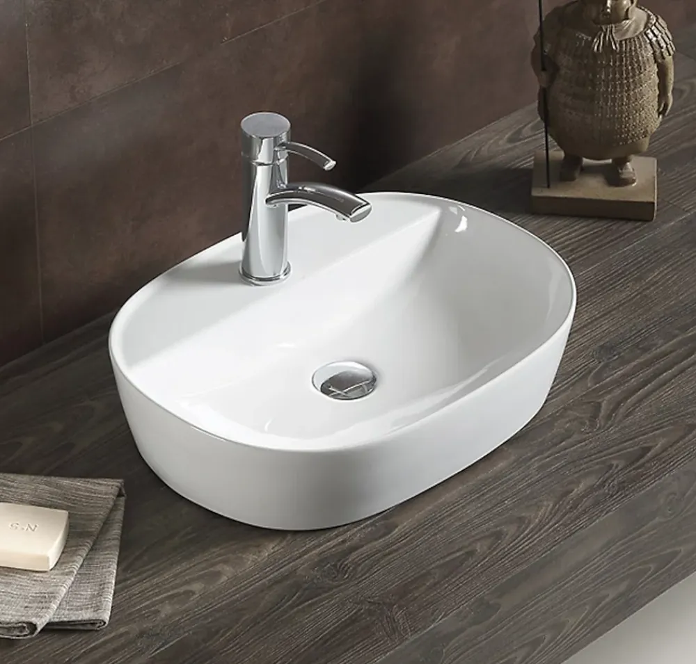 Swiss Aqua Technologies Vasque à poser Infinitio 60 x 40 x 12,5 cm sans trop-plein, blanc (SATINF6040)