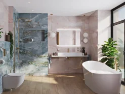Paroi De Douche|Swiss Aqua Technologies Walk-in 80x200cm Paroi en verre Crystal Glass 8 mm anticalcaire, avec bras et profilés or (SATBWI80PRZ)
