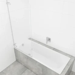 Pare-Baignoire|Swiss Aqua Technologies 150x80 cm TGD NEW Pare-baignoire pivotant en verre, orientation gauche et droite, chrome (SATTGVZO150CRT)