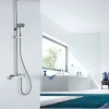 Pommeau De Douche, Flexible Et Barre De Douche|Bernstein Système de douche thermostatique 3011 Basic avec douchette à main - Tête de douche 20x20cm