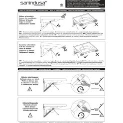 Lavabo|Sanindusa Système d'inclinaison pneumatique pour lavabo PMR droit NewWCCare blanc