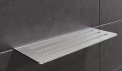 Schluter Tablette murale de douche Shelf-W-S1 - Coloris: inox brossé - En acier inoxydable - Dimensions: 300 x 115 mm - Modèle : floral