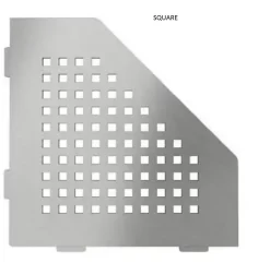 Schluter Tablette murale de douche Shelf- ES 2 CURVE - Coloris: Ivoire - Finition structurée - 195 x195 mm