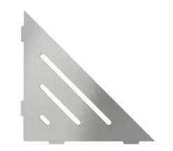 Etagère Salle De Bains|Schluter Tablettes d'angle de douche Shelf- E-S1 - CURVE - Acier inoxydable inox brossé - 210 x 210 mm