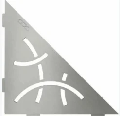 Etagère Salle De Bains|Schluter Tablettes d'angle de douche Shelf- E-S1 - CURVE - Acier inoxydable inox brossé - 210 x 210 mm