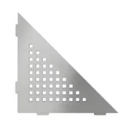 Etagère Salle De Bains|Schluter Tablettes d'angle de douche Shelf- E-S1 - CURVE - Acier inoxydable inox brossé - 210 x 210 mm