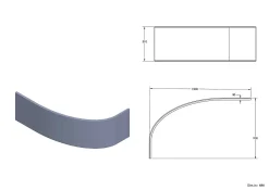 Tablier Et Habillage De Baignoire| Tablier de baignoire d'angle Horyn L. 150 cm x l. 90 cm blanc