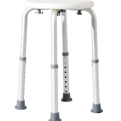 Siège De Douche|Homcom Tabouret de douche réglable en hauteur siège de douche ergonomique pieds antidérapants charge max. 136 Kg alu HDPE blanc