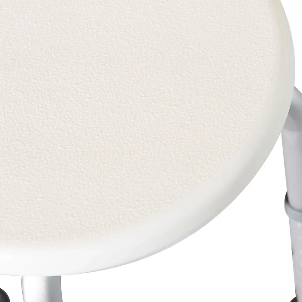 Siège De Douche|Homcom Tabouret de douche réglable en hauteur siège de douche ergonomique pieds antidérapants charge max. 136 Kg alu HDPE blanc