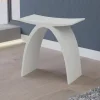 Bernstein Tabouret de douche Siège baignoire antidérapant, Chaise salle de bain waterproof fonte minérale - 43x43x23,5cm (LxHxP) - PB4001