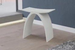 Bernstein Tabouret de douche Siège baignoire antidérapant, Chaise salle de bain waterproof fonte minérale - 43x43x23,5cm (LxHxP) - PB4001