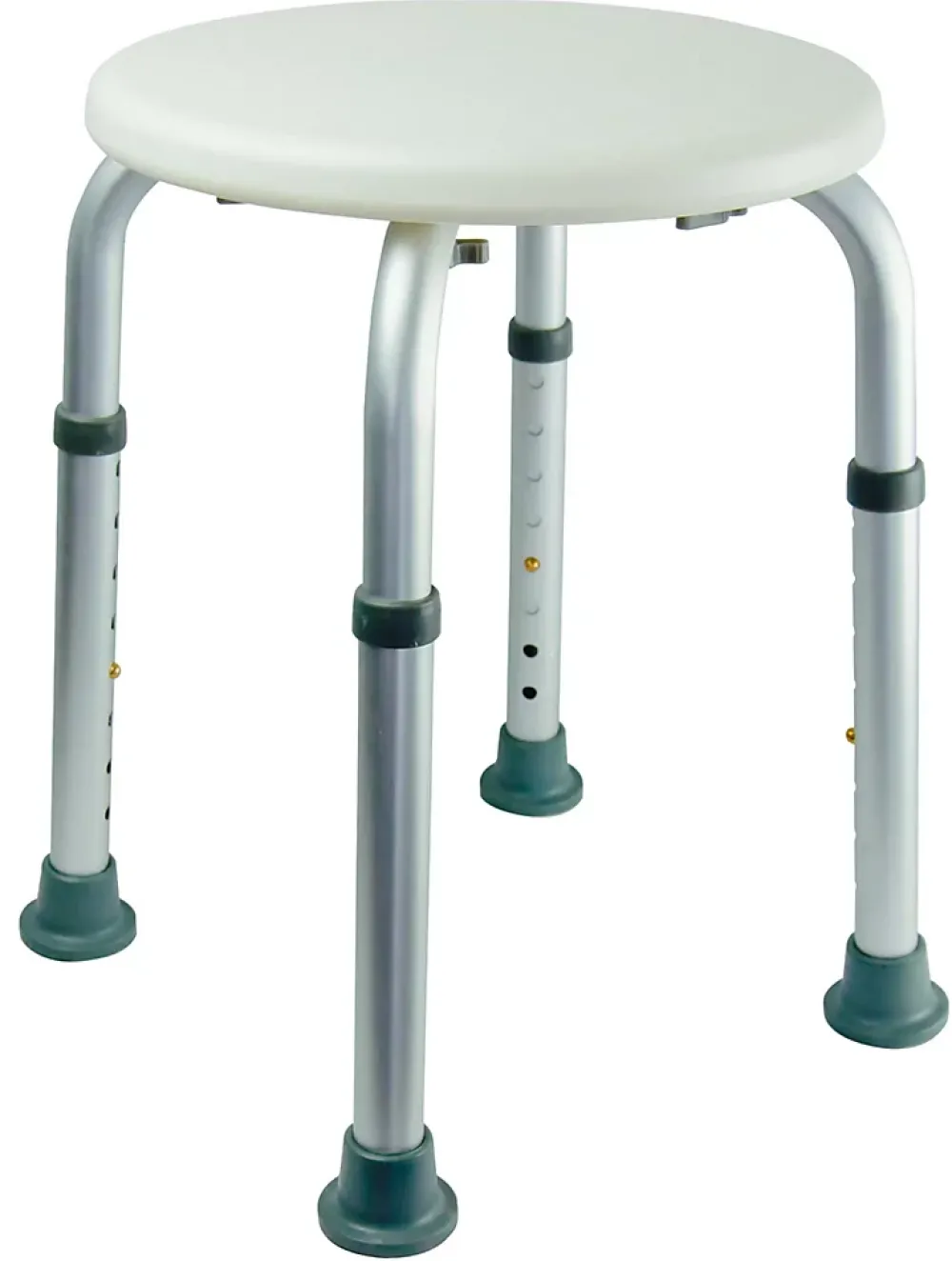 Godonnier Tabouret de salle de bains réglable en alu et PE blanc, adapté aux PMR,