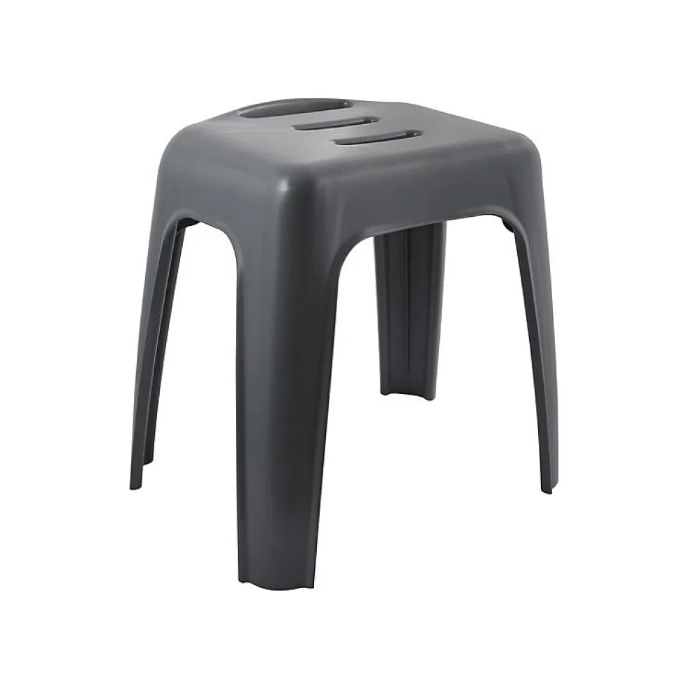 Spirella Tabouret grand siège de douche HOCKER Gris Max 130kg